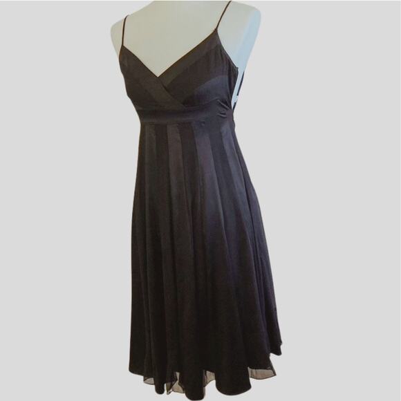 Diane von Furstenberg Black Silk Dress - A-Line Spaghetti Strap Dress – Sz 0 - Picture 10 of 11